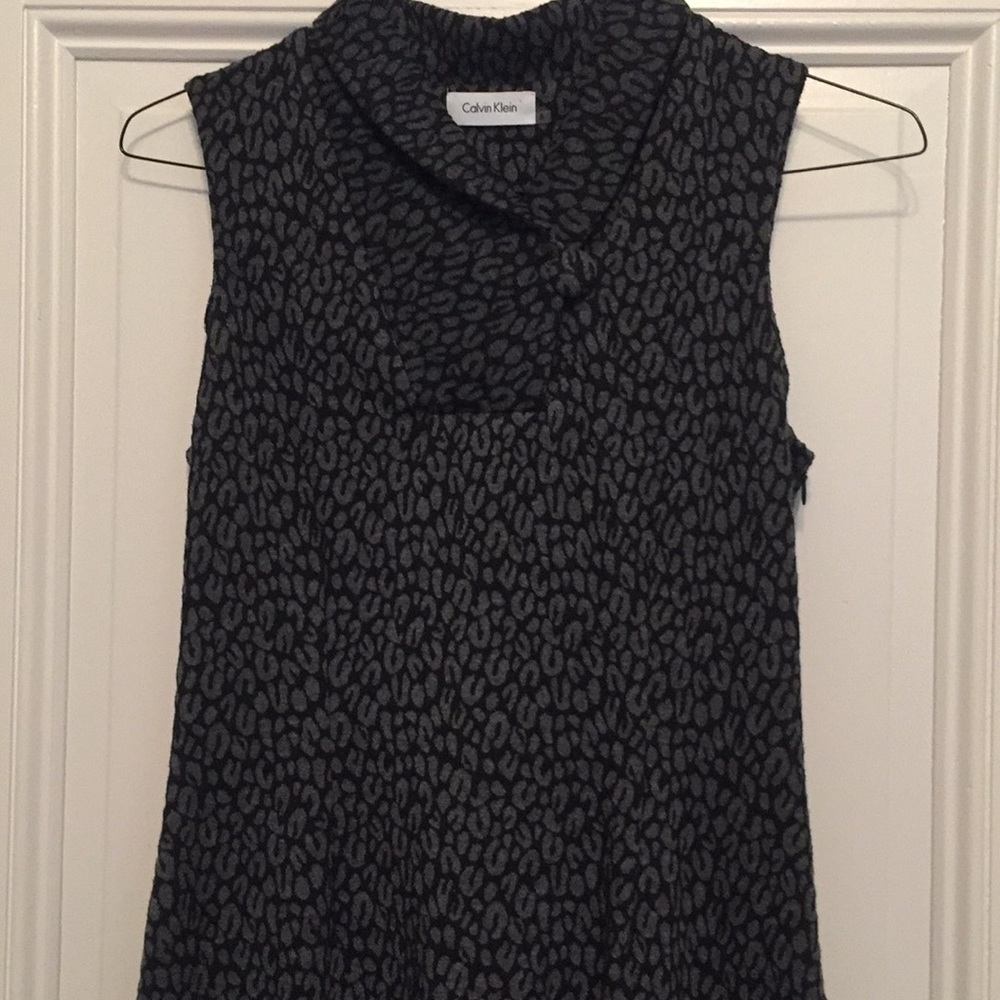 Calvin Klein Size 8 Leopard Print Dress